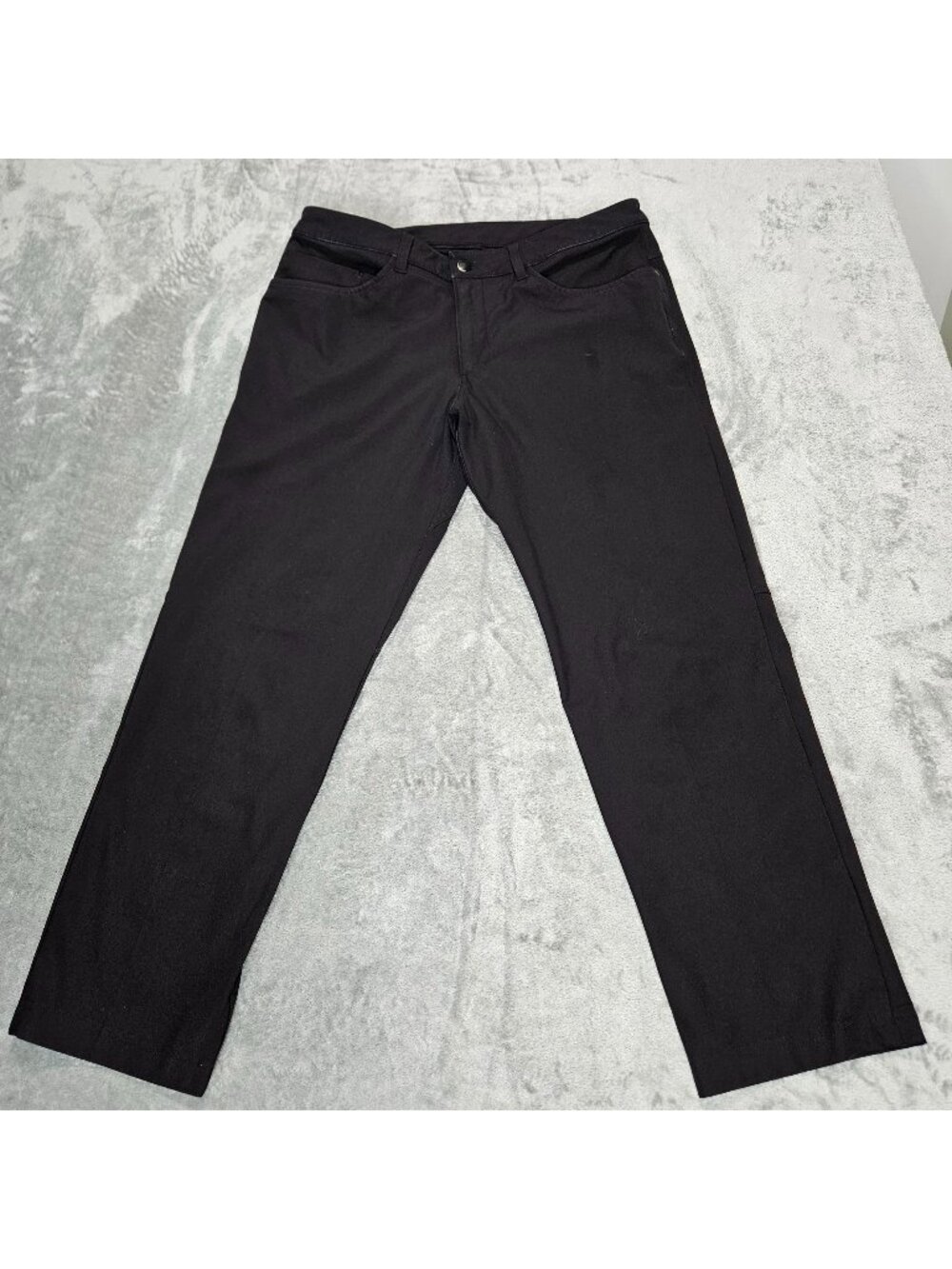 Lululemon ABC Pants Mens 34 Classic Black Warpstreme M5426S 34X27.5 Hemmed